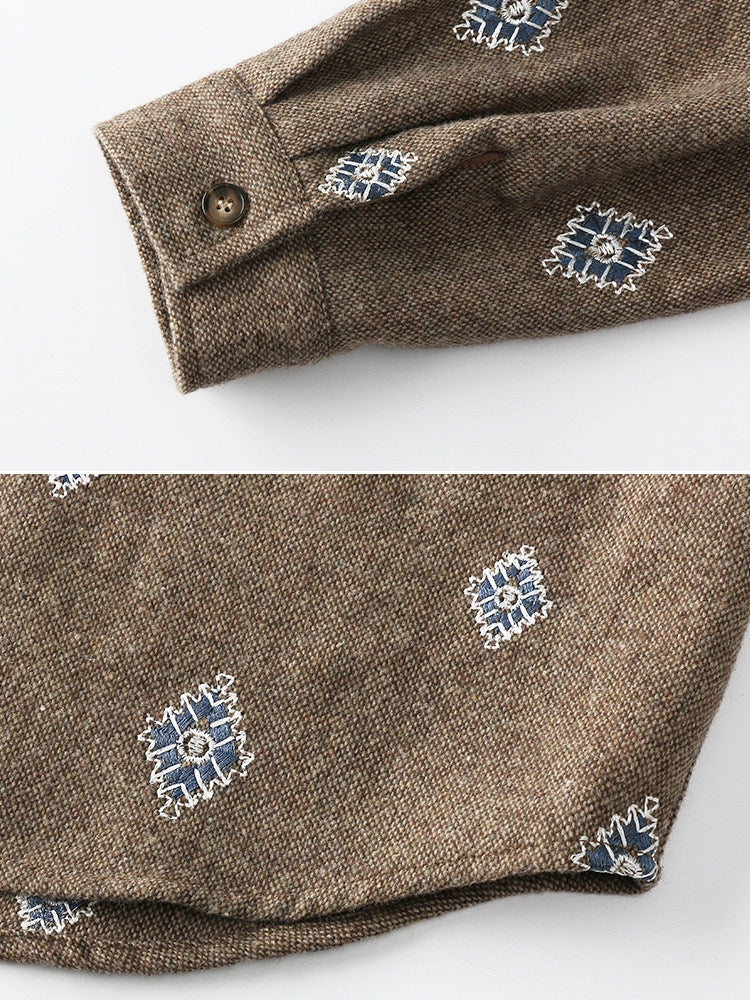 刺繡長袖襯衫_BDHL8084