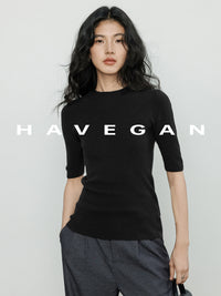 High Neck Slim Knit Tops_BDHL7230