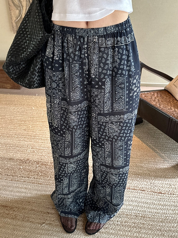 Patterned Wide-Leg Pants_BDHL7619