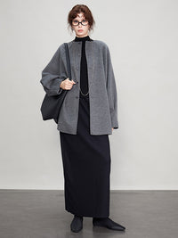 Sleeve Tuck Loose Reversible Coat_BDHL6707