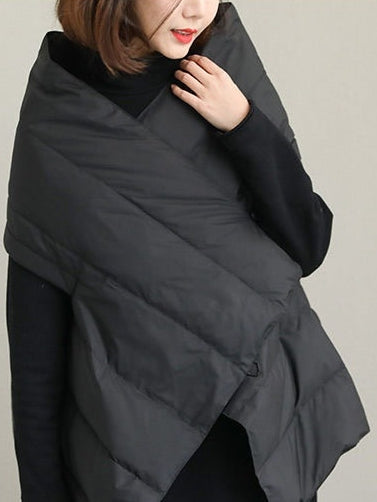 Black Heavyweight Down Cape_BDHL8040