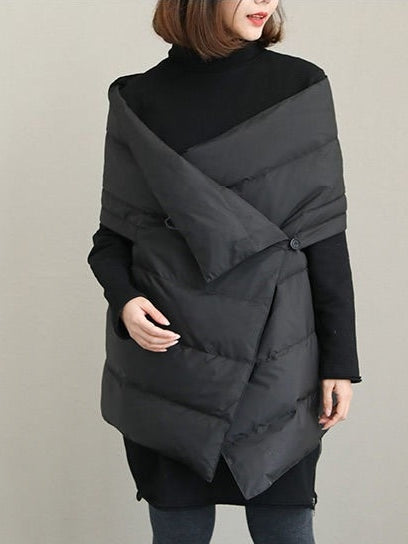 Black Heavyweight Down Cape_BDHL8040