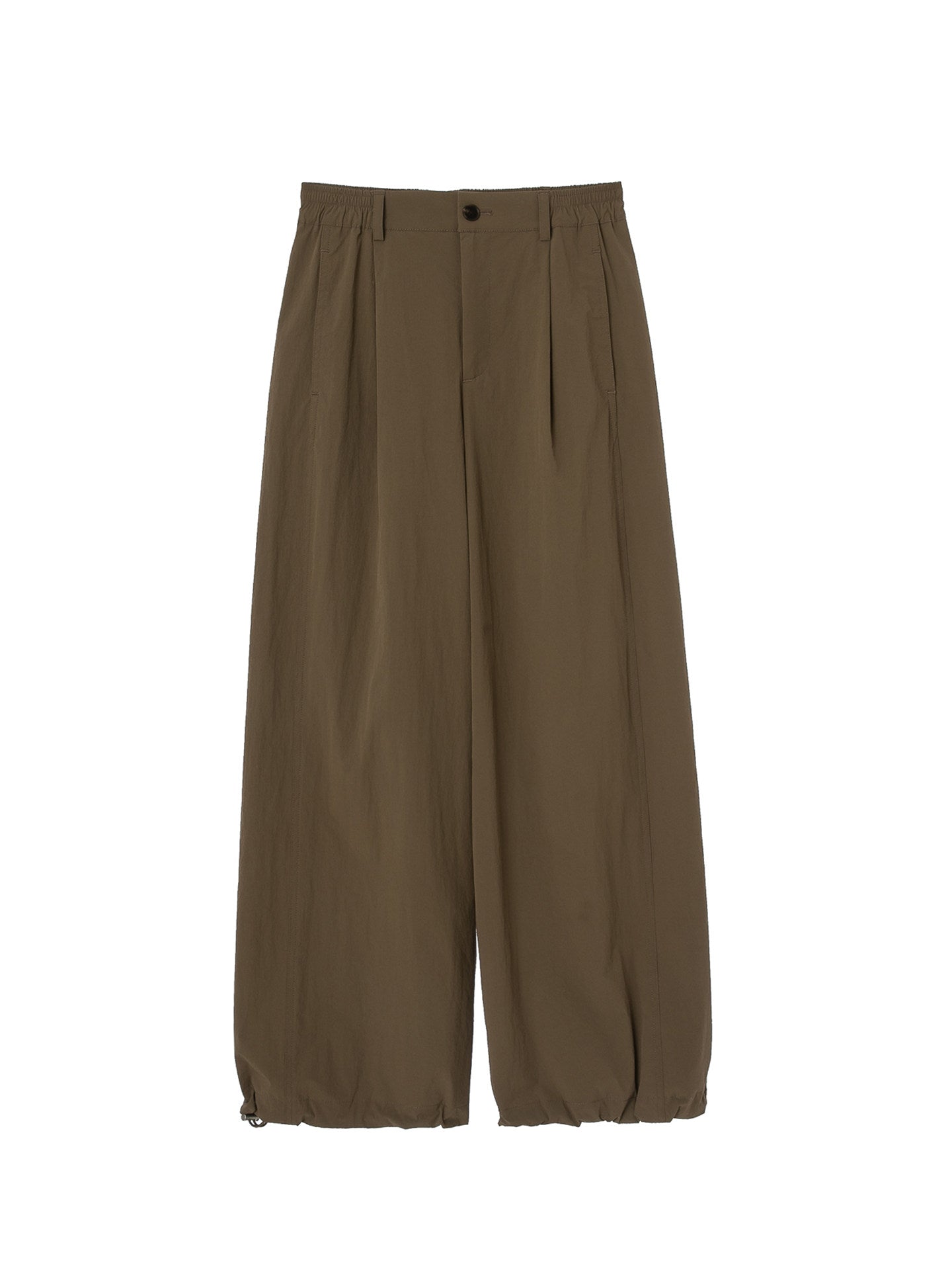 Gathered Hem Wide-Leg Pants_BDHL8343