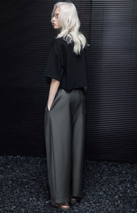 String Bicolor Wide Leg Pants_BDHL6972