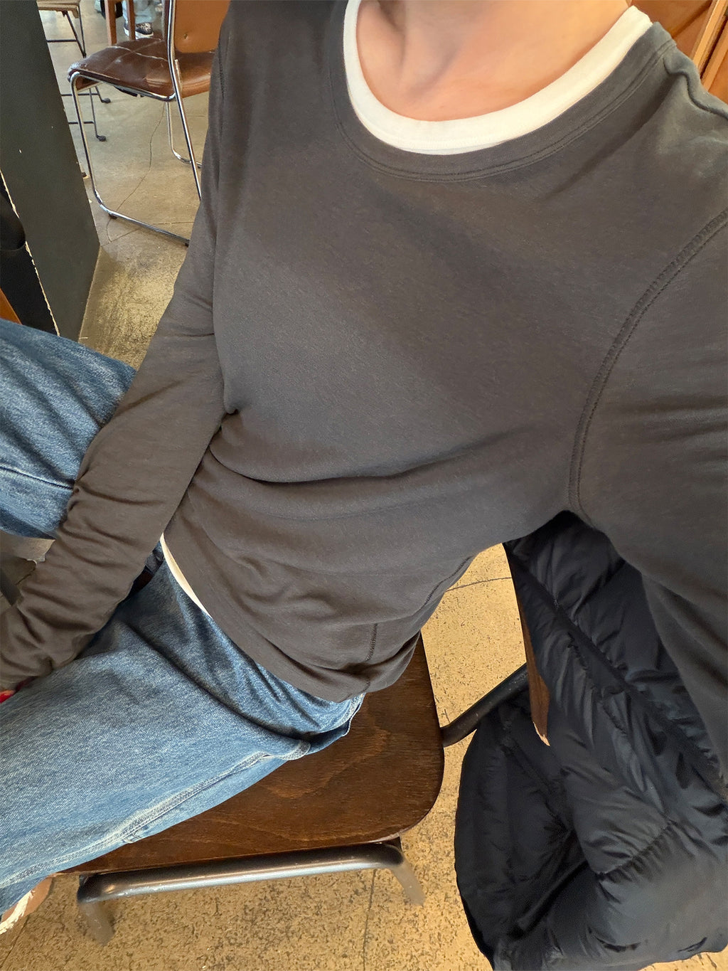 Slim-Fit Long-Sleeved Tops_BDHL8045