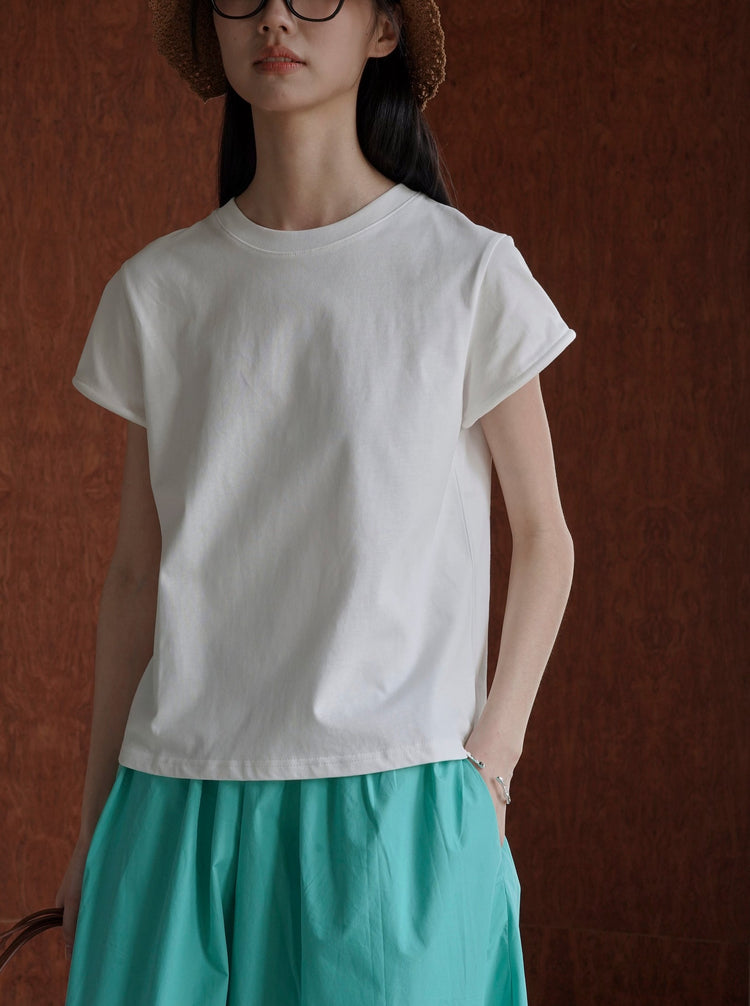 Shaped Wide-Sleeved T-Shirt_BDHL6212