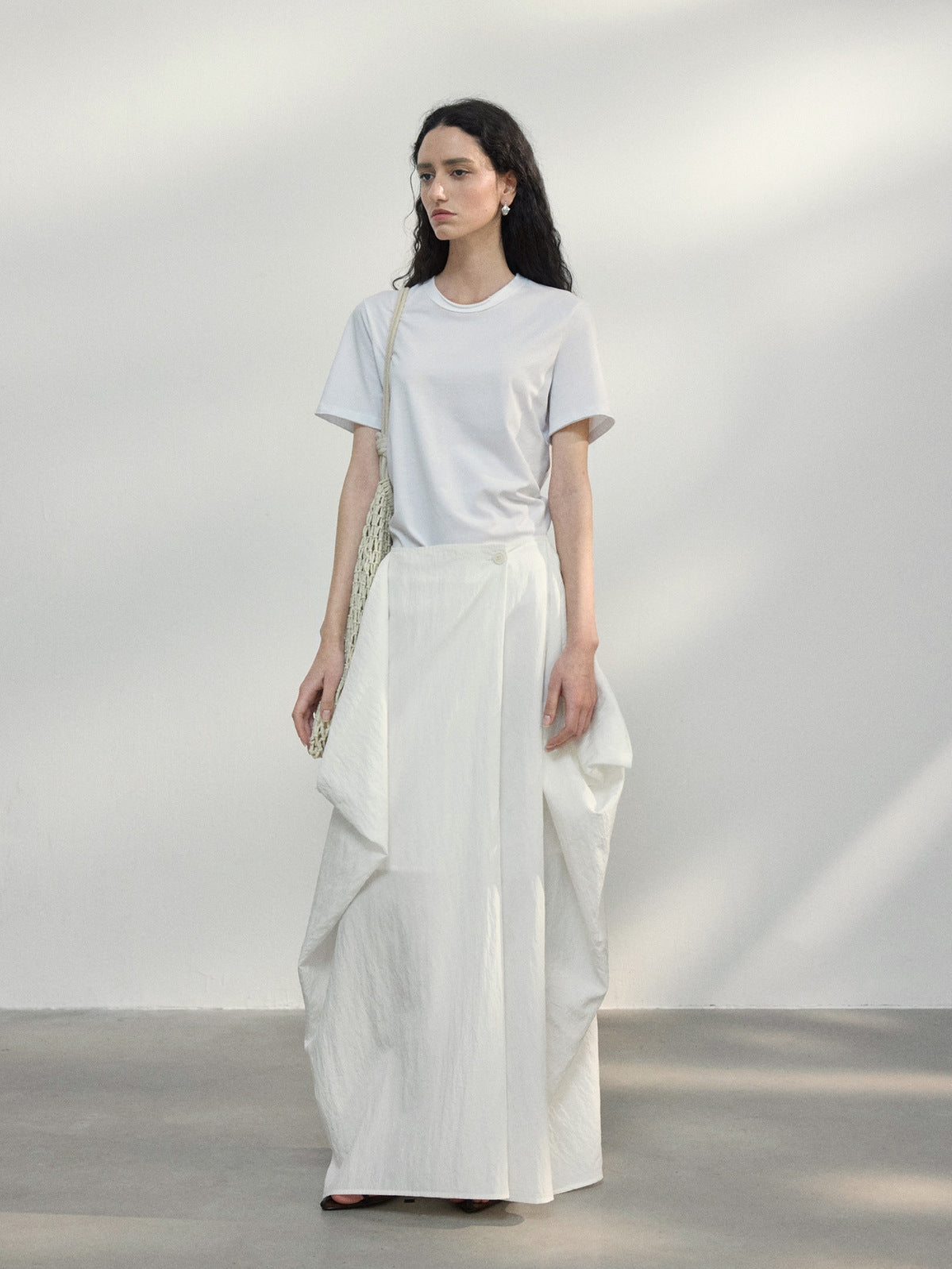 Cocoon Shape Long Skirt_BDHL7482
