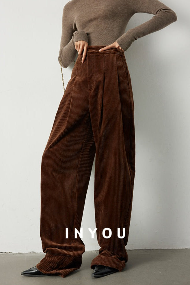 High-waisted corduroy pants_BDHL5304