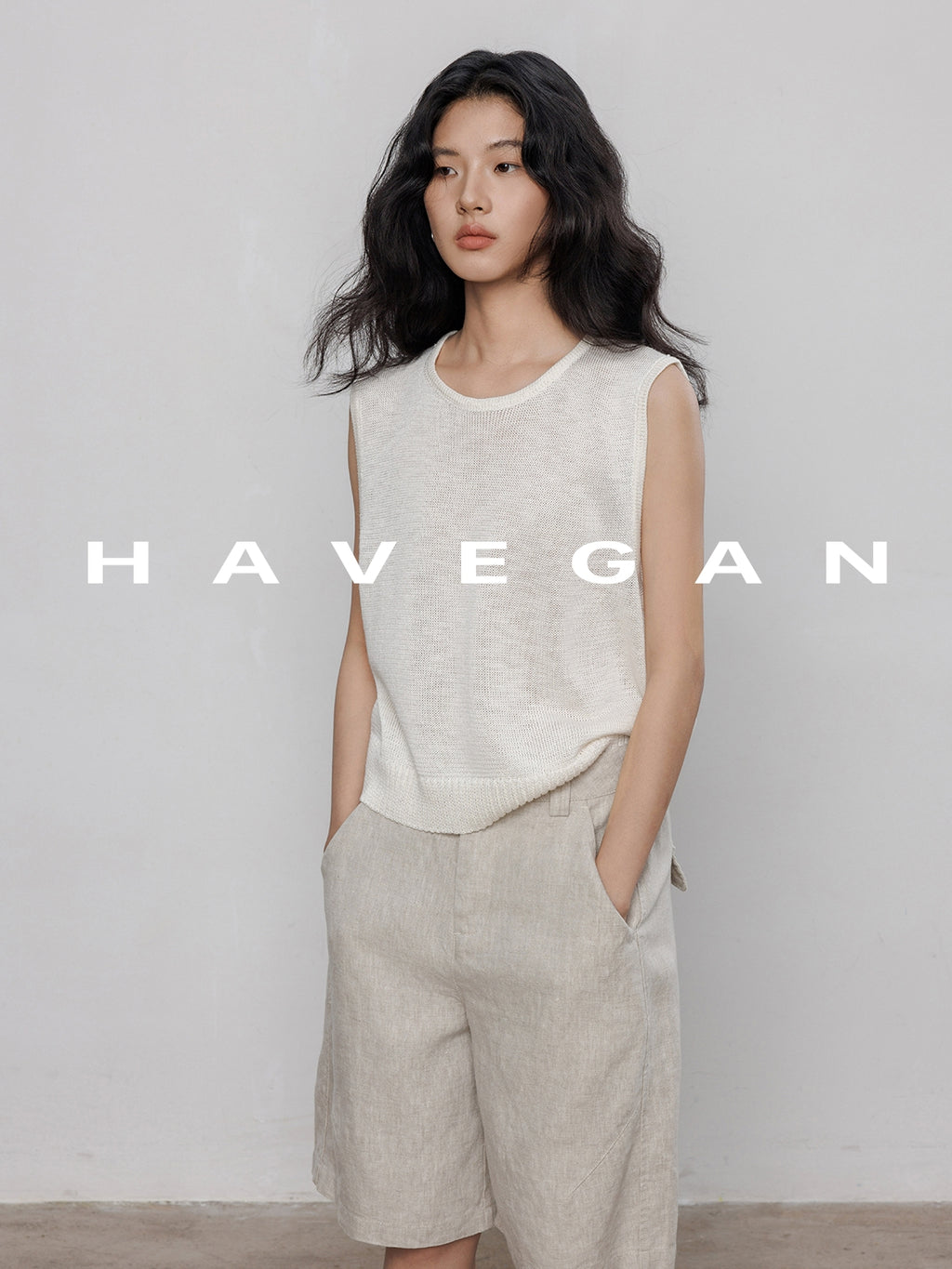 Round Neck Sleeveless Tops_BDHL7233