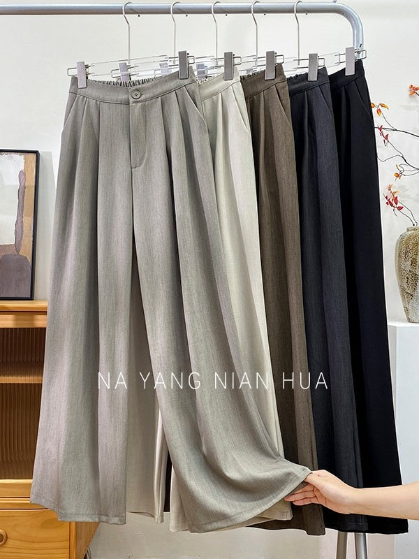 Retro Drape Pleated Pants_BDHL7818