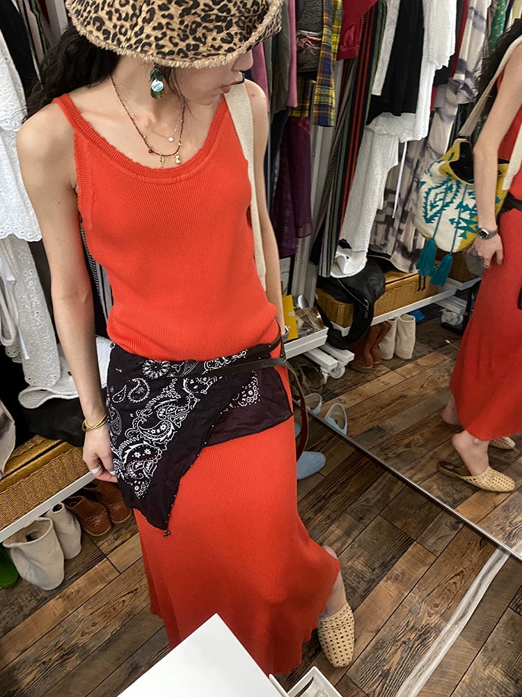 Slim-Waist Suspender Dress_BDHL7544