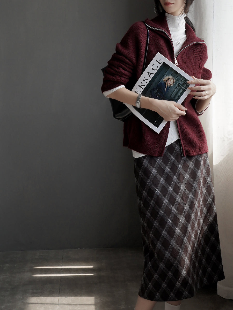 Zip-Up Knitted Cardigan_BDHL7935