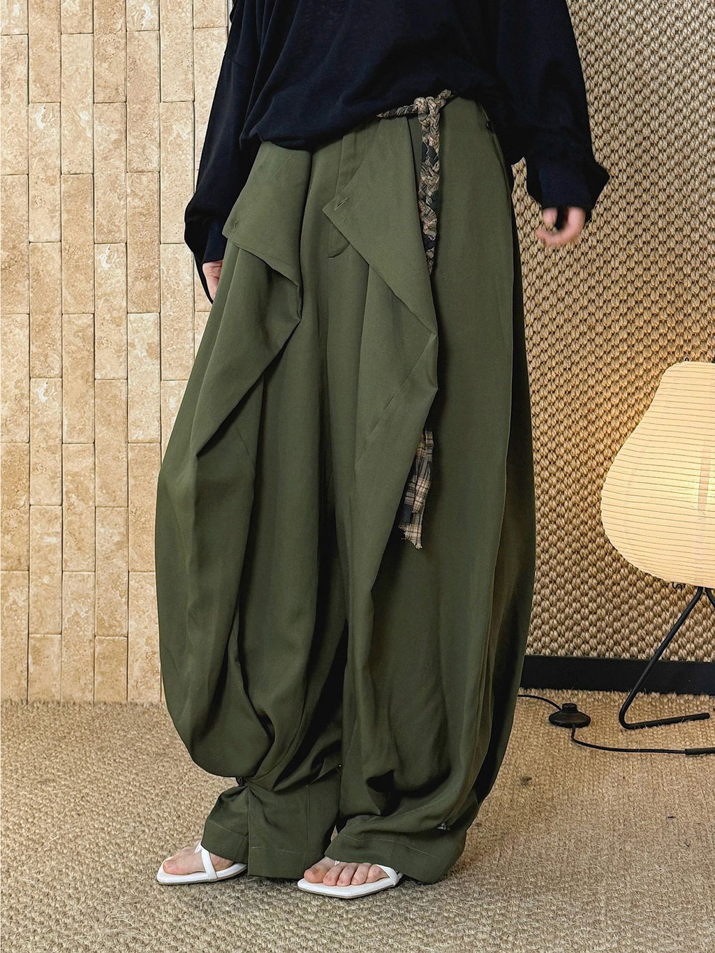 Bohemian Nomad Tencel Drape Wide Leg Pants_BDHL8264
