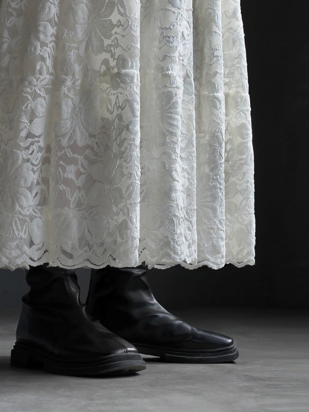 Embroidered Lace Skirt_BDHL8162