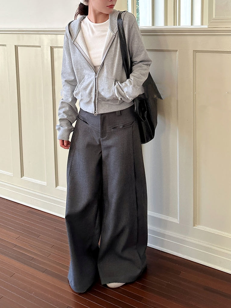 Pleated Drape Mop Pants_BDHL7129