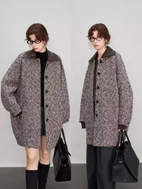 Jointed Collar Short Cocoon Coat_BDHL6690