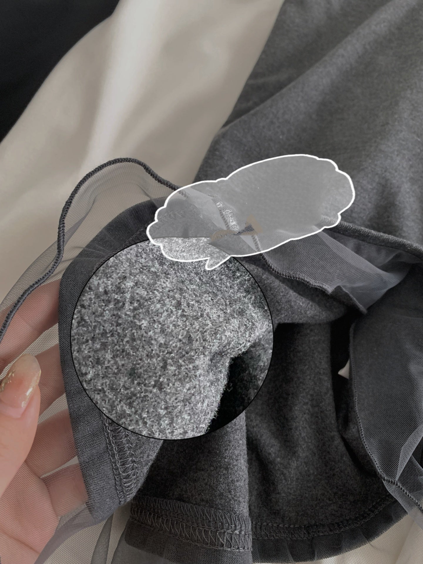 Mesh Round Neck Tops_BDHL8013