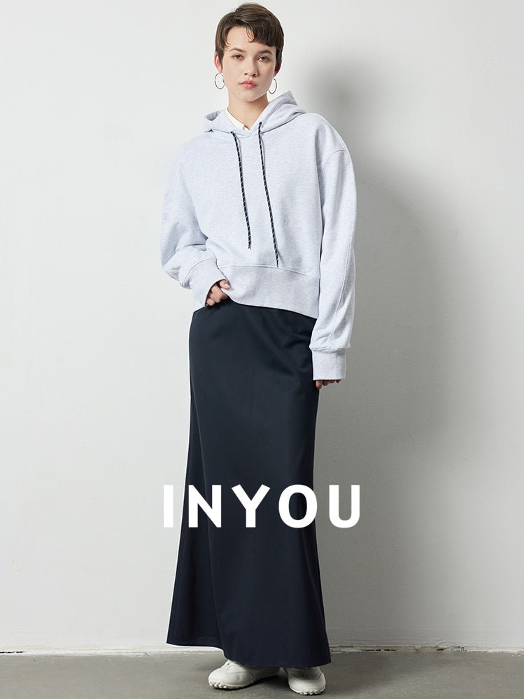 Tucked Straight Long Skirt_BDHL6387