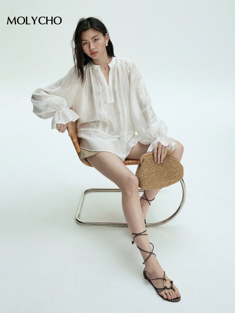 Bohemian-Style Transparent Blouse_BDHL7431