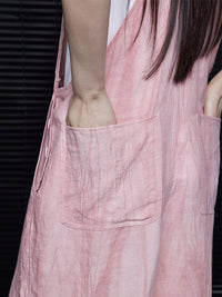 Retro Design Pink Thin Overalls_BDHL6025 