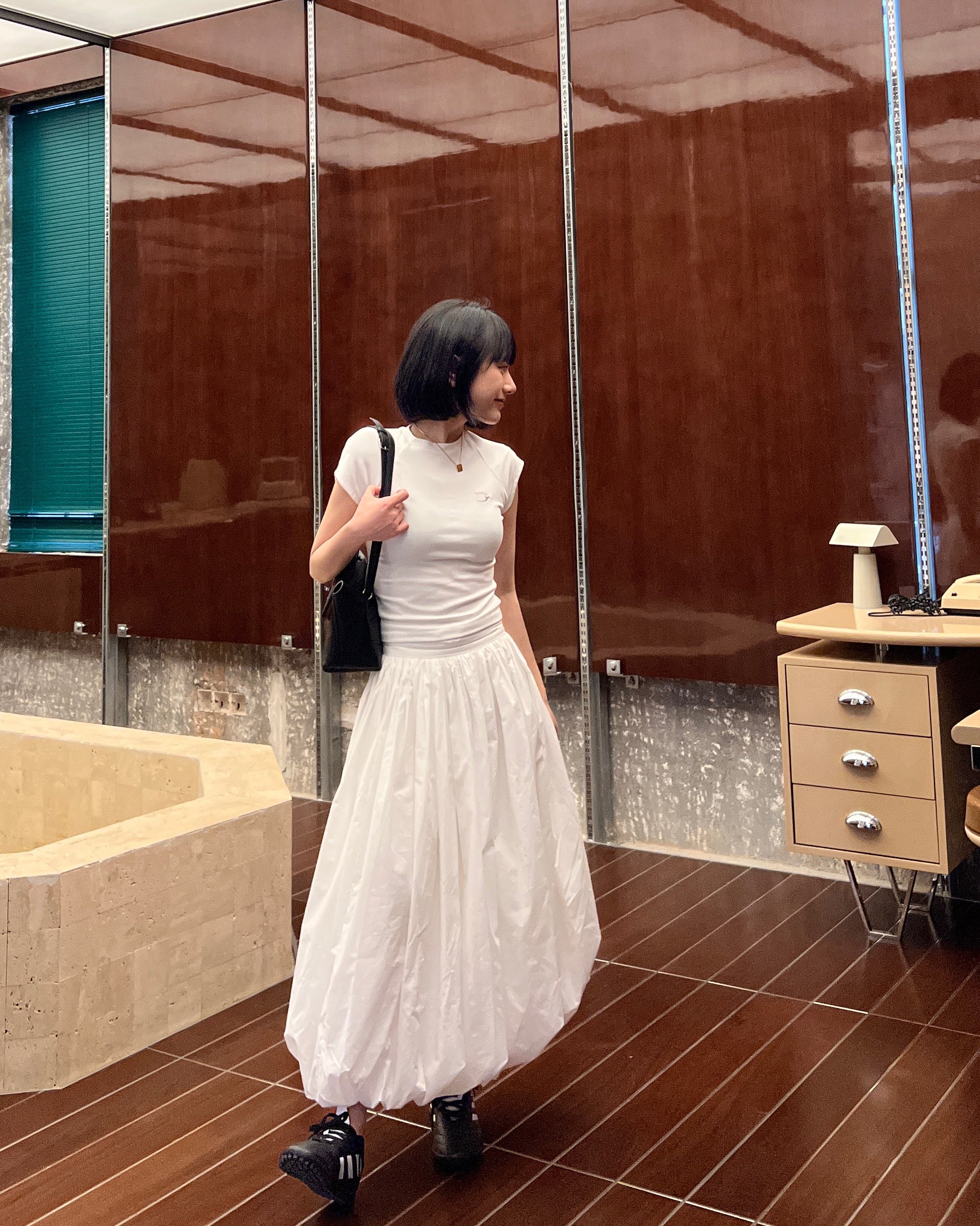 [In Stock/Only 1 Item] Gathered Balloon Skirt_LCHK354