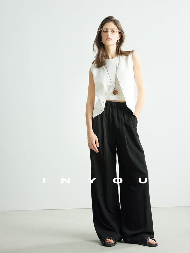 High-Waisted Draped Mop Pants_BDHL7135