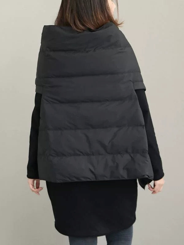 Black Heavyweight Down Cape_BDHL8040