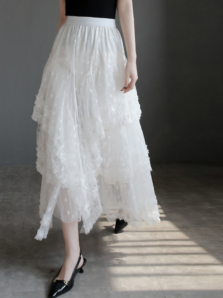 Sweet Long Gauze Skirt_BDHL7269