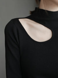 Hollow Half Turtleneck Knit_BDHL6723