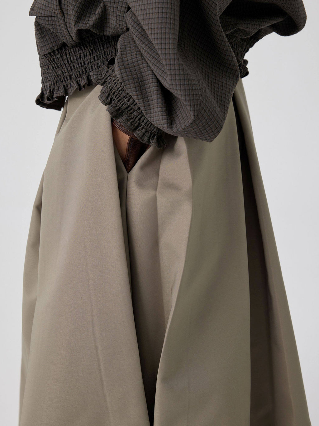 Pleated Bubble Long Skirt_BDHL8168