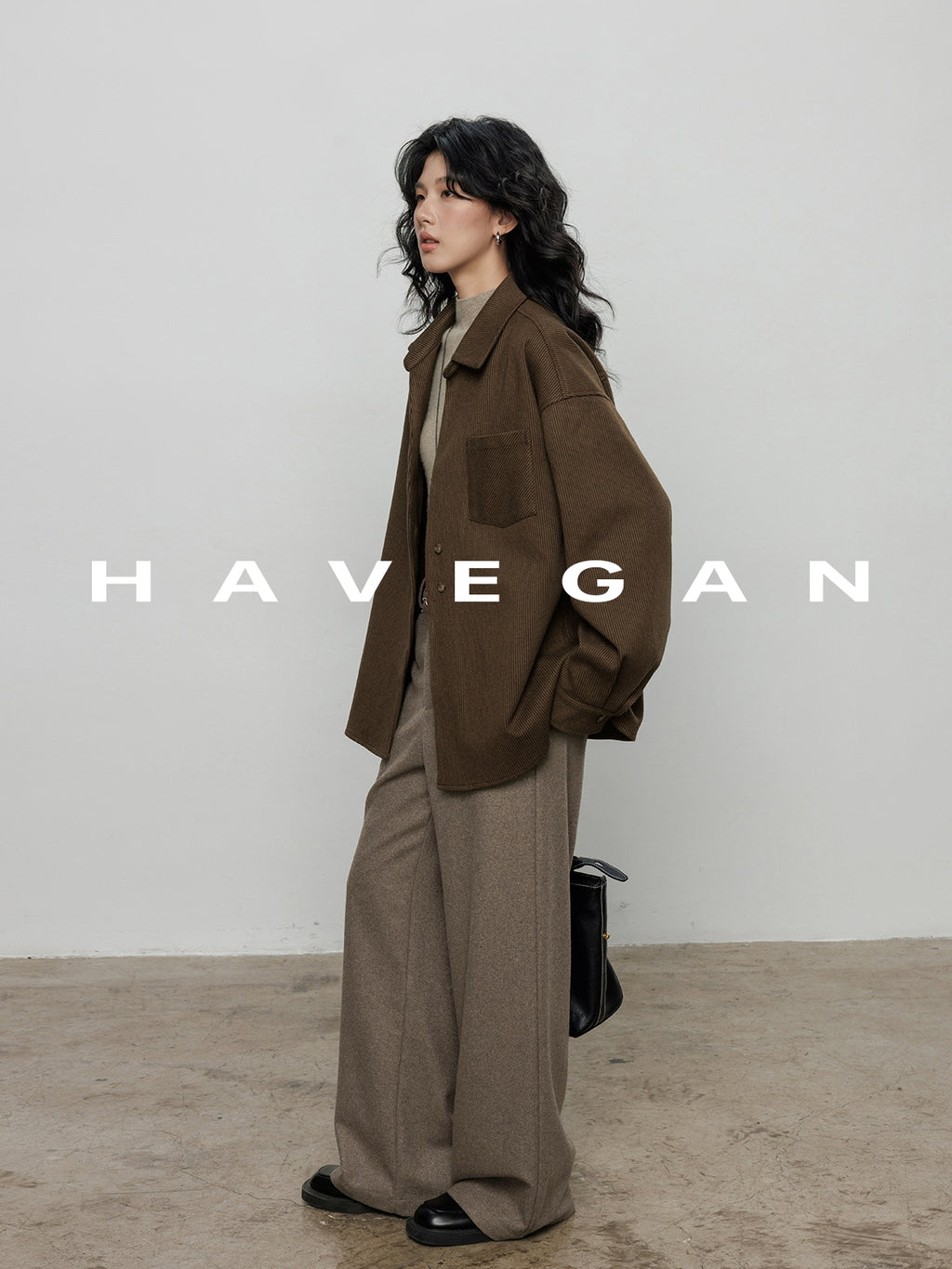 燈芯絨長袖襯衫_BDHL7970