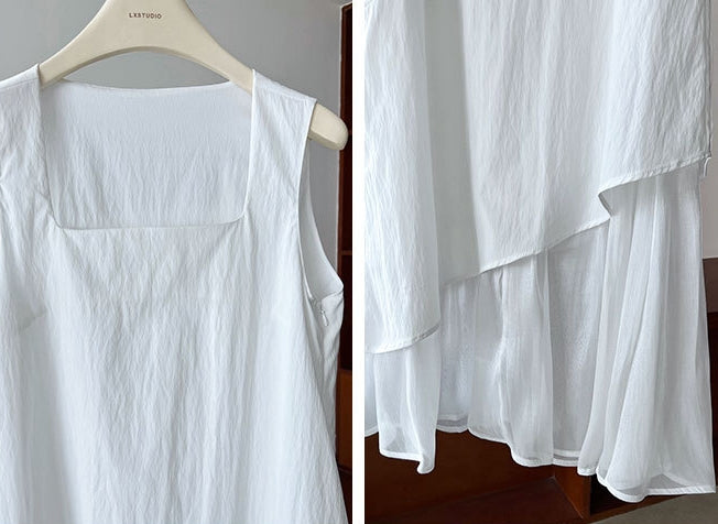 Splicing Fishtail Sleeveless Dress_BDHL7528