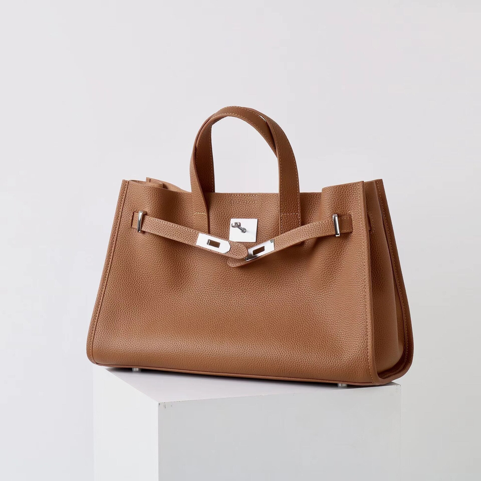 Genuine Leather Large Capacity Tote Bag_BDHL8190
