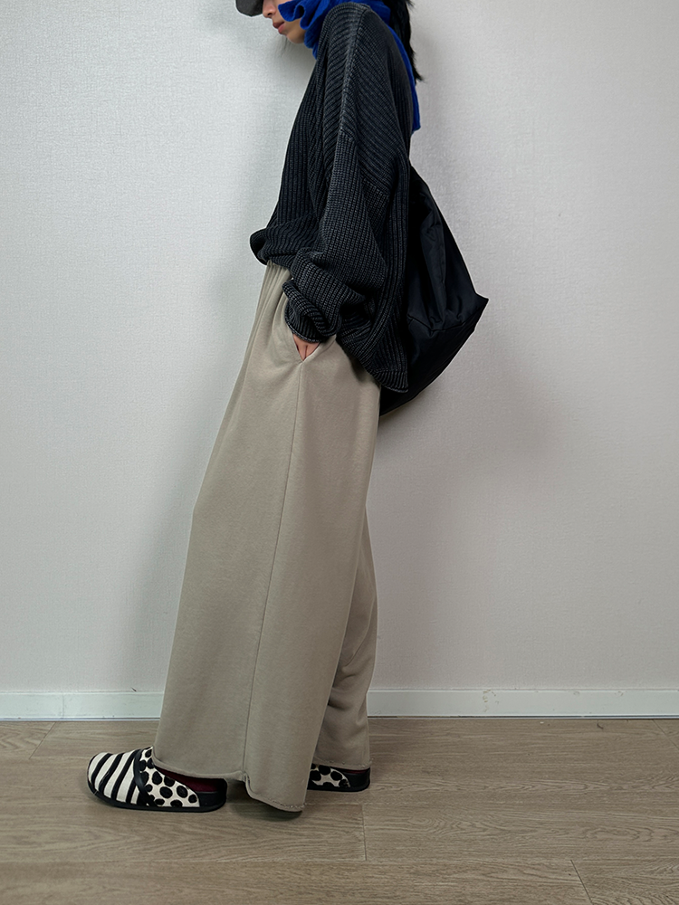 Sweat Wide Sarrouel Pants_BDHL6595