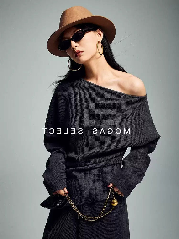 Asymmetric Off-Shoulder Tops_BDHL7109