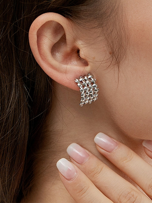 Metal Braided Ear Clips_BDHL7464