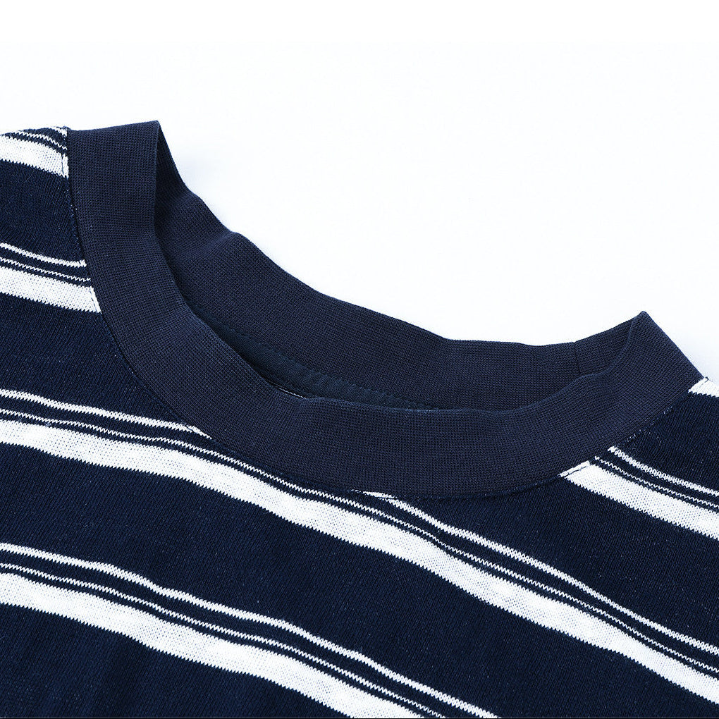 Striped Short-Sleeve Maxi Dress_BDHL8284