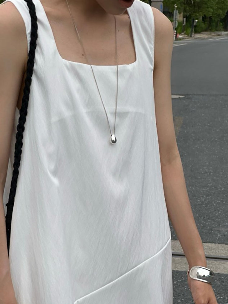 Splicing Fishtail Sleeveless Dress_BDHL7528