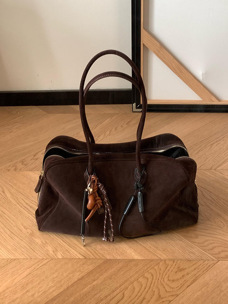 棕色大容量波士頓包_BDHL7956