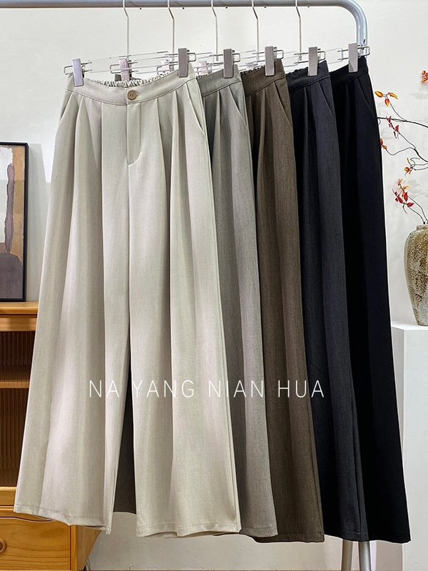 Retro Drape Pleated Pants_BDHL7818