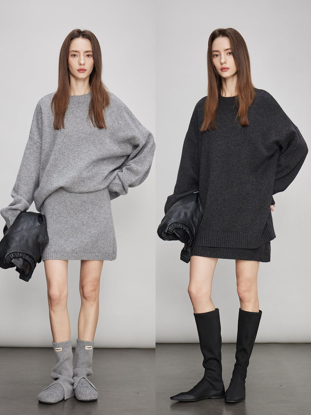 Loose Knit Tops Or Elasticated Waist Skirt_BDHL7994