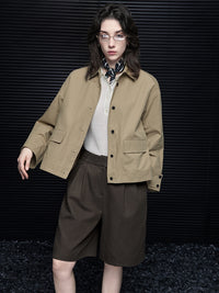 Khaki Short Work Jacket_BDHL6977