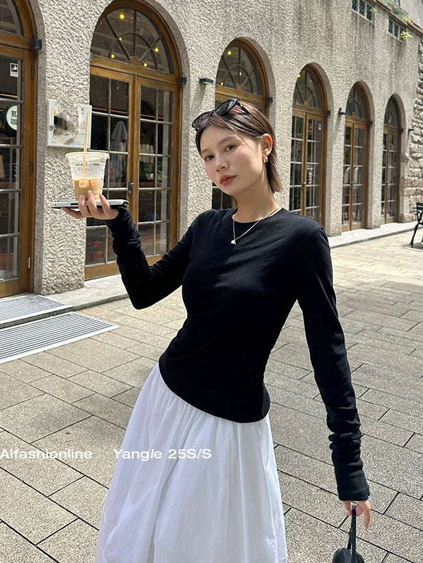 Simple High-Waisted Bad Skirt_BDHL7618