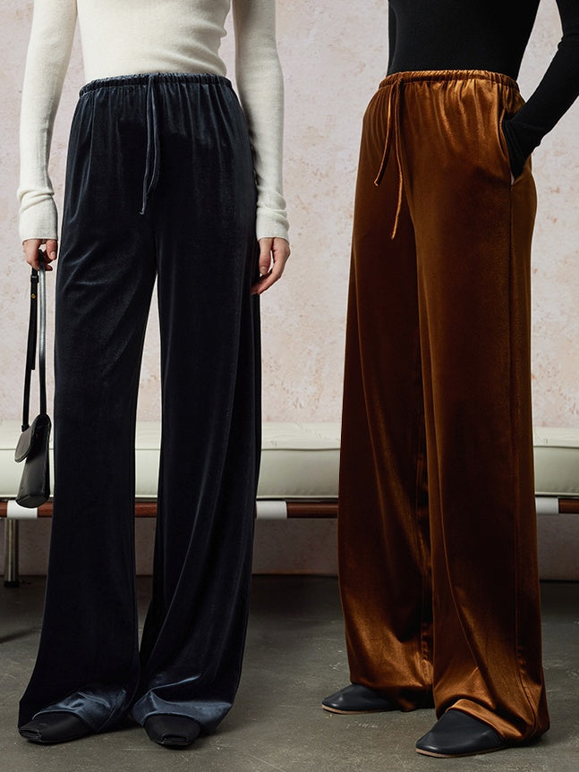 Velvet Straight Wide Leg Pants_BDHL6664