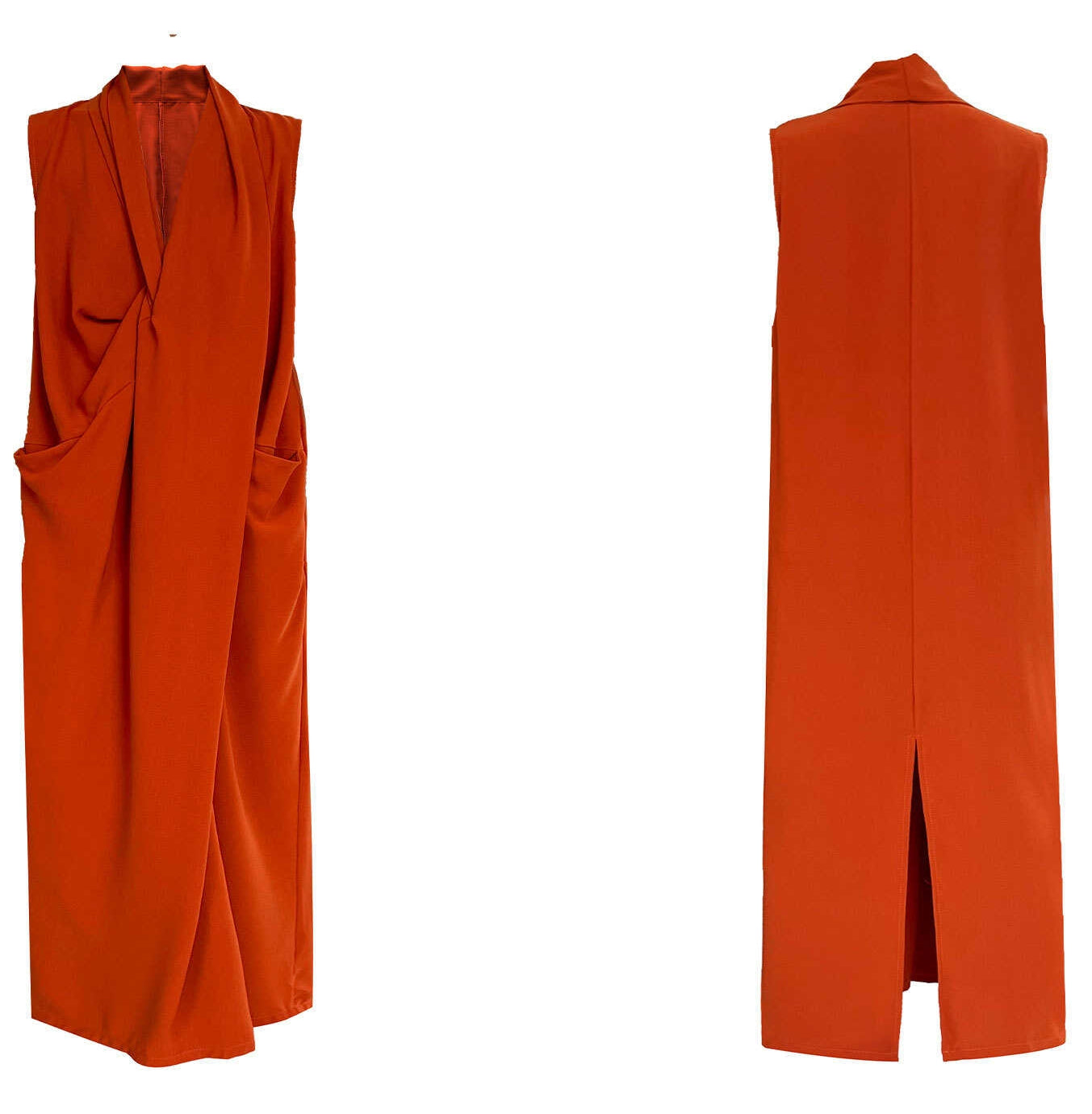 V-Neck Draped Cross Dress_BDHL7558