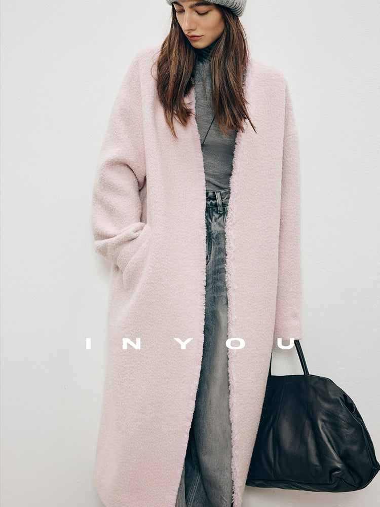 無領蓬鬆長外套_BDHL7909