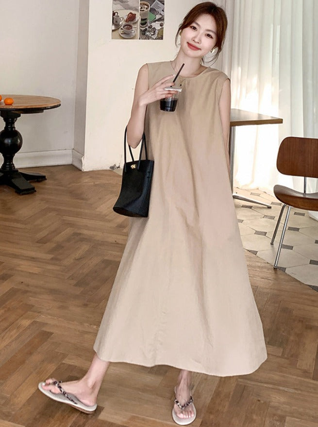 Back Hollow Sleeveless Dress_BDHL6226