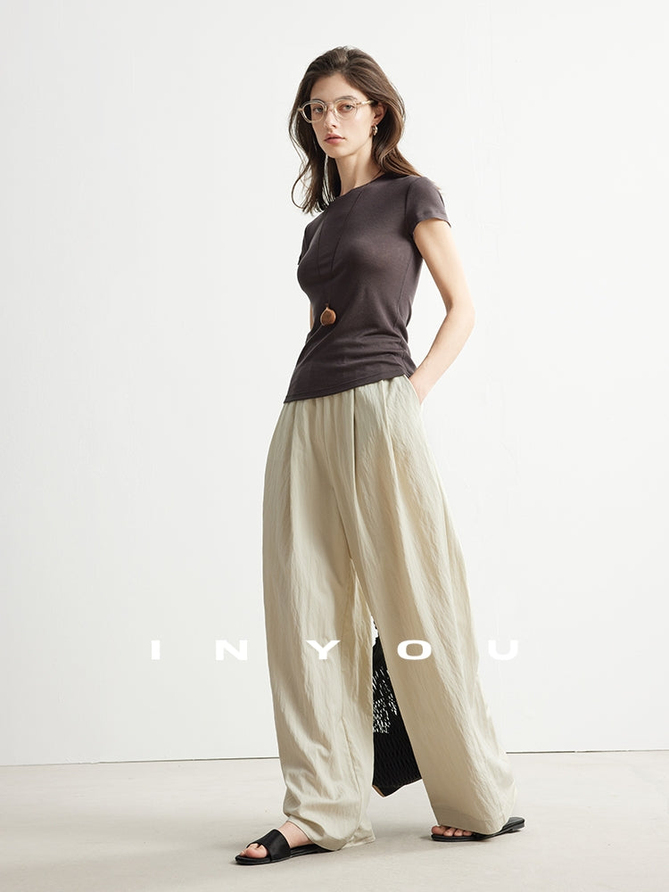 High-Waisted Draped Mop Pants_BDHL7135