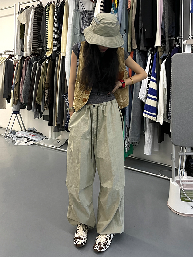 Drawstring Wide-Leg Pants_BDHL7274