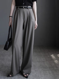 Slim Drape Straight Pants_BDHL7415